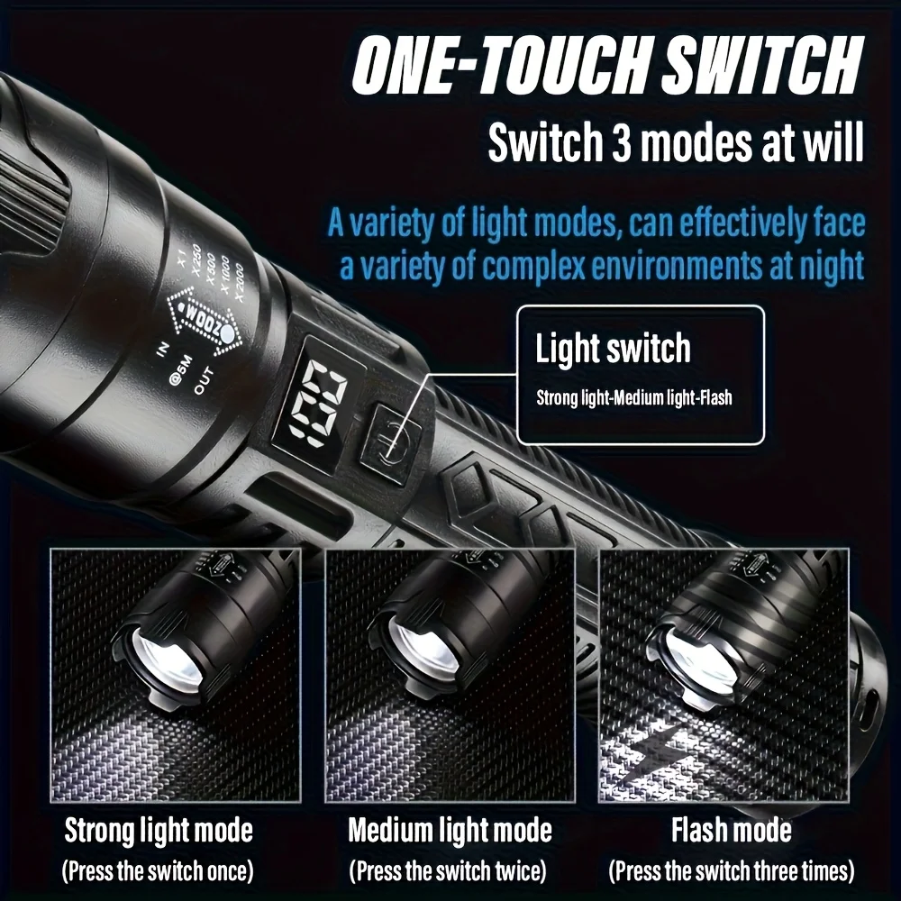 Linterna LED táctica de 2000LM - Outdoor Adventure Trips reseña y precio