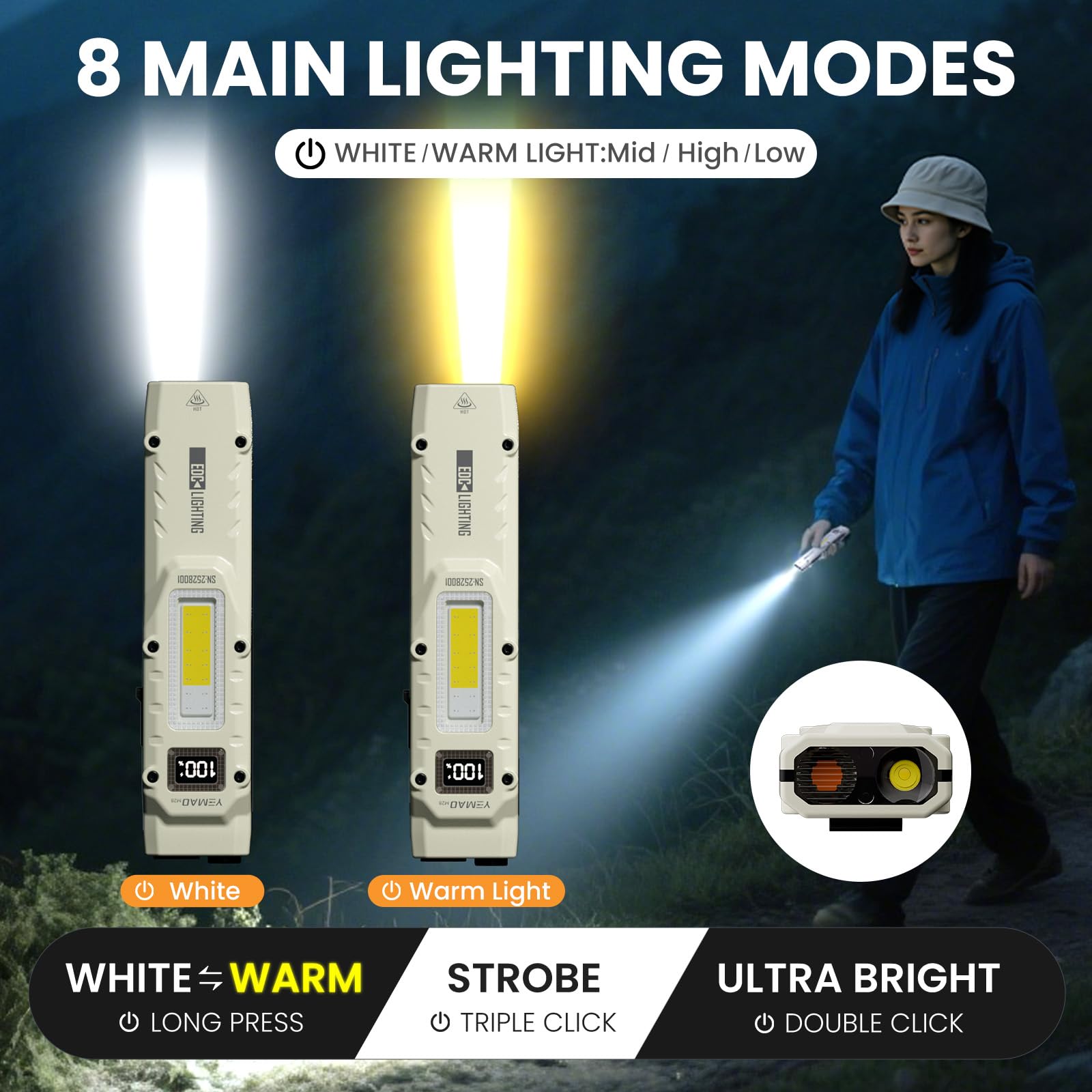 Linterna EDC superbrillante YE - Outdoor Adventure Trips reseña y precio