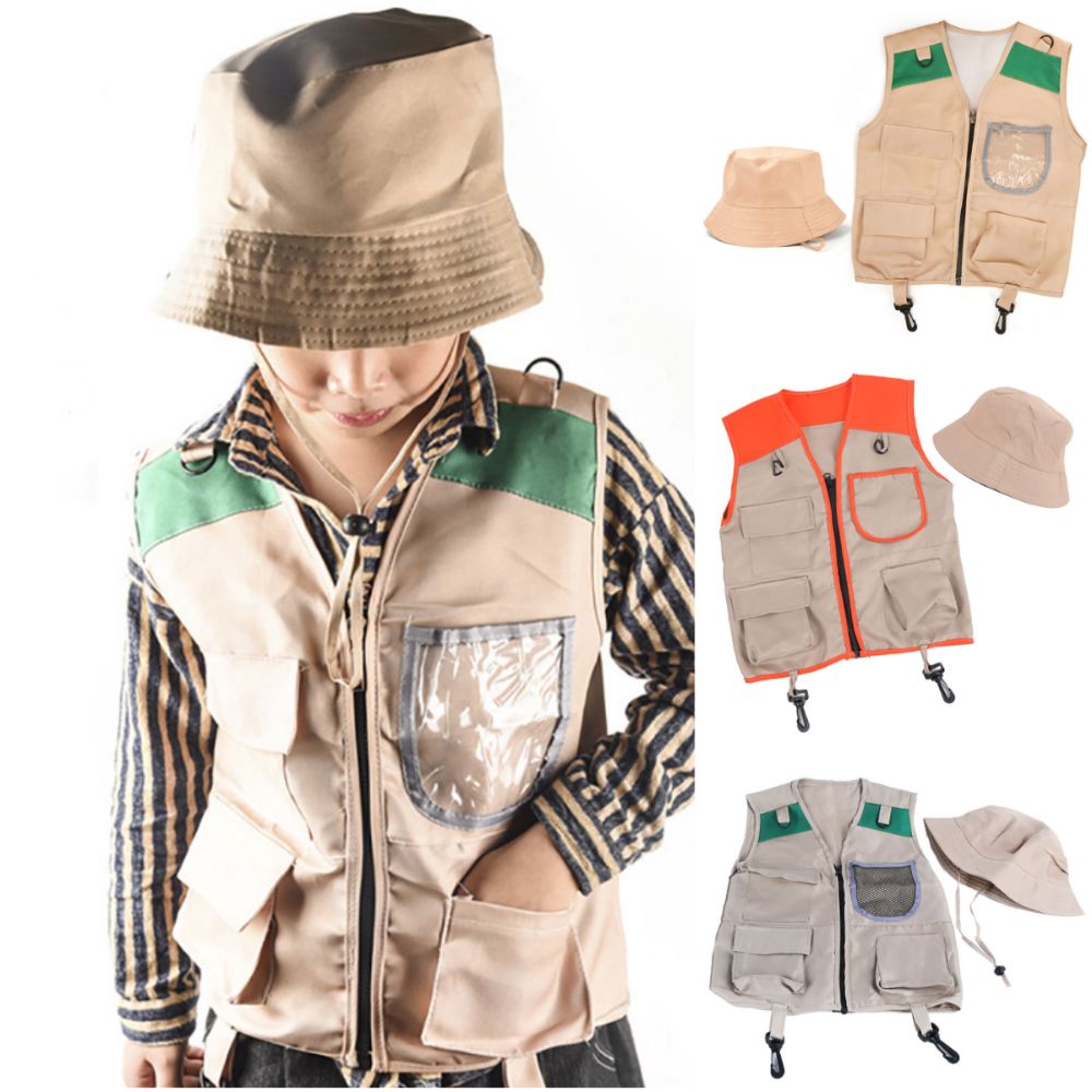 Chaleco y sombrero de explorad - Outdoor Adventure Kit For Kids reseña y precio